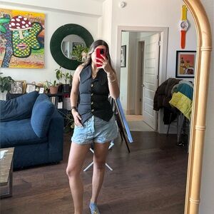 Ganni Light Blue Denim Shorts